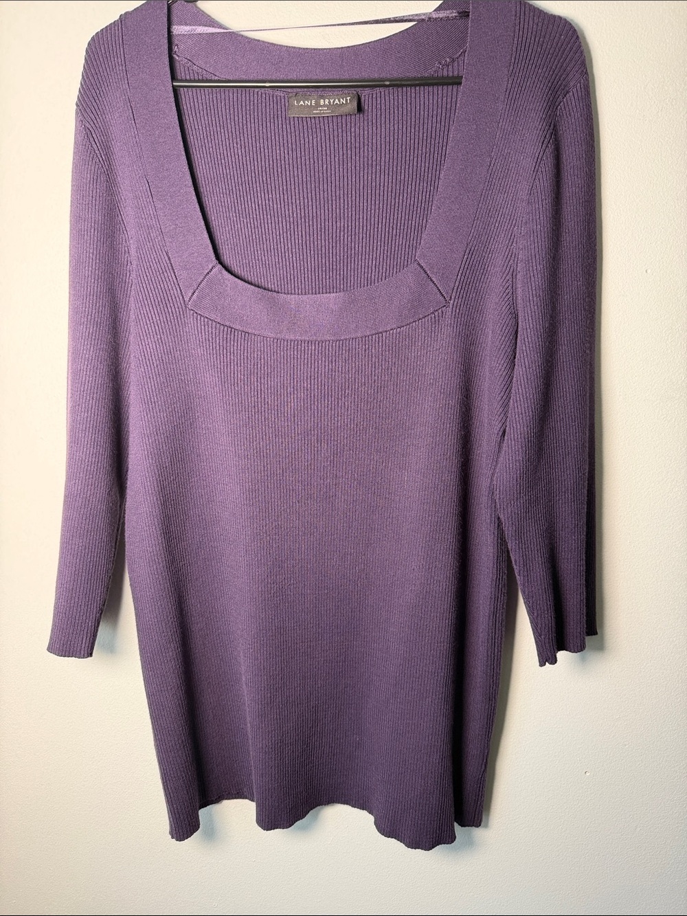 Lane Bryant Lavender Scoop Neck Ribbed Sweater Size 18-20